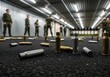 © MissBeauty - Shooting range practice indoor safety target practice ammunition bullet shell casings firearm training