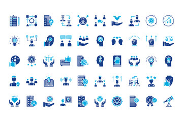Wall Mural - Leadership Line Icons
