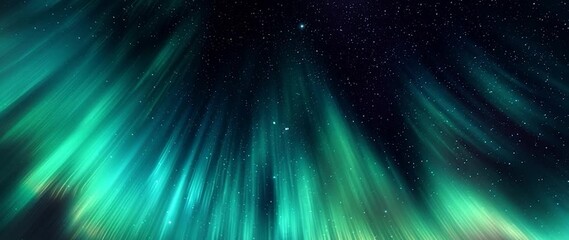 Wall Mural - Anamorphic video Breathtaking Aurora Borealis Over Mountains