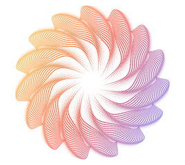 Wall Mural - design elements. wave of many purple dots circle ring. abstract vertical wavy stripes on white backg