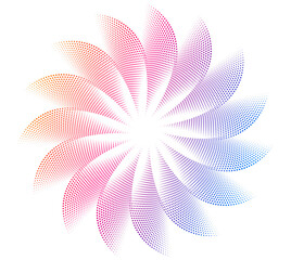 Wall Mural - design elements. wave of many purple dots circle ring. abstract vertical wavy stripes on white backg
