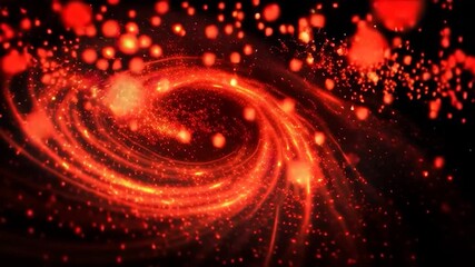 Wall Mural - Cosmic Red Swirl Black Hole, perfect for themes of science, mystery, the universe, and abstract power.