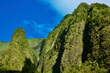 © Connect Images - Majestic green mountains under a clear vivid blue sky. Iao valley, Wailuku, Iao needle, Maui, Hawaii