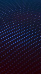 Wall Mural - A vibrant and futuristic design composed of red and blue dots, creating a digital wave pattern.