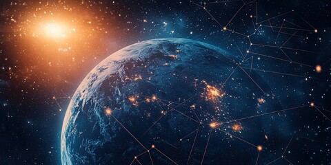 Wall Mural - a modern space ui, featuring dynamic celestial maps, interactive controls, and a minimalist, high-te