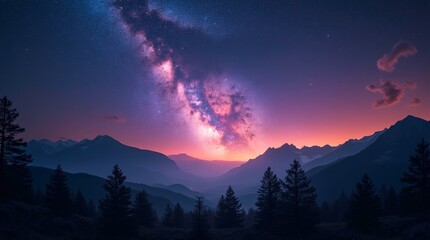 Stunning panorama shot capturing the vast beauty of the milky way galaxy, vast, stunning 3d rendering