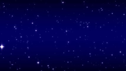 Wall Mural - abstract blue space  shiny glowing stars animation ,starry night sky science and christmas and holiday social media motion background