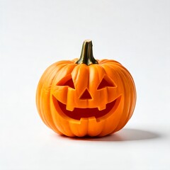 Wall Mural - halloween jack o lantern, pumpkin on white background.