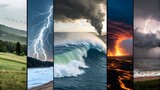 Collection of Dramatic Natural Disasters and Powerful Weather Phenomena