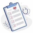 © saharima - Medical checklist on a clipboard with stethoscope