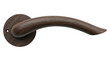 © MdJubayer - Dark wood curved door lever handle isolated on transparent background