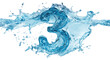 © Daeng - Abstract water splash graphic featuring the number three