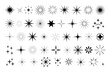 © ThephotoLab - Collection of Black Starburst and Sparkle Icons on White Background