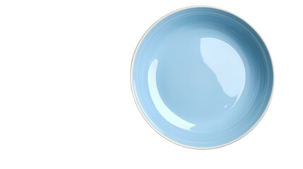Blue plate Isolated transparent on white background