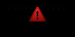 © Habibur Rahaman - A red warning sign with an exclamation point against a solid black background image
