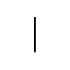 Black vertical line on white simple graphic