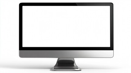 Modern Monitor Isolated on White Background for Professional Use in Creative Projects