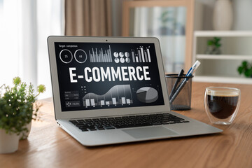 Wall Mural - E-commerce data software provide modish dashboard for sale analysis to the online retail business