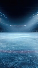 Wall Mural - stunning photo of ice hockey rink background.
