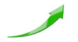 © The PNG Store - A glossy green arrow curving upwards representing growth and positive direction
