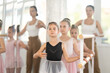 © JackF - Lesson for little ballerinas - girls learn to dance ballet in a choreographic class