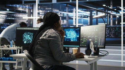 data center software developer using artificial intelligence deep learning models to configure hardw