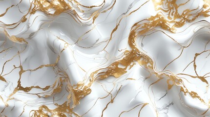 Wall Mural - elegant gold and white marble texture