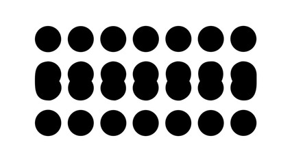 Seamless pattern of black circles for modern design, simple geometric shapes create abstract texture and decorative ornament for creative projects