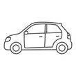 © dariyah - Another variation of a small car side view, symbolizing automobile, mobility, travel, and city transport.