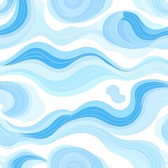 Wall Mural - abstract blue wave pattern design: serene watery illustration