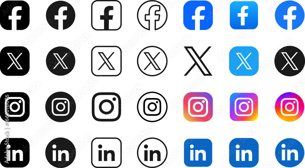 social-media-logos-facebook-x-instagram-linkedin-icons-stock-photo