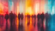 © kramynina - Blurred image of people walking in a city at night