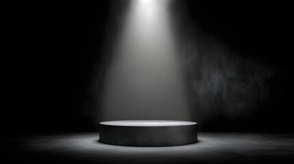 Wall Mural - Empty product display with dramatic spotlight glow