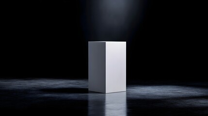 Wall Mural - ceramic podium on a reflective high gloss surface with controlled studio lighting