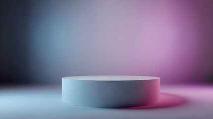 Wall Mural - circular podium with abstract color gradient background