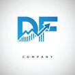 © AnwarHosan - DF Financial Logo – Modern Growth Arrow Branding Symbol for Trading, Investment, Crypto & Business Identity