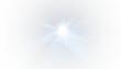 © Mariia - Star, blue, light, shine, sparkling, starlight, flash with radiant magic sparkle, glowing beam effect over galaxy night space, universe illumination and celebration design overlay, png.