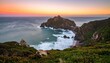© Hamzah - Stunning Coastal Sunset, Rugged Cliffs, California, Nature Photography, Scenic Viewpoint