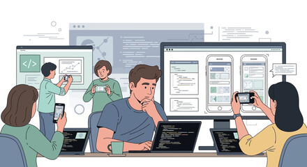 dynamic collaboration of a creative software team in modern application design