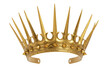 © Sophie - Isolated Ornate Golden Crown with Spikes and Studs