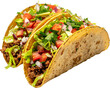 © Line - Hard shell taco filled with beef, lettuce, tomato, and cheese