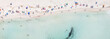 © Matteo Colombo - Aerial top down panorama of beach crowded with people, Spain