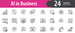 © Creative Lab - AI in Business Line Icons Set, Artificial Intelligence, Automation, Data Analytics, Strategy, and Corporate Growth, Editable Formats: AI, EPS, JPG, PNG, Ideal for Both Digital and Print Use