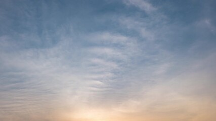 Wall Mural - Twilight and dawn sky with cumulus cloud time lapse in an evening 4k footage.