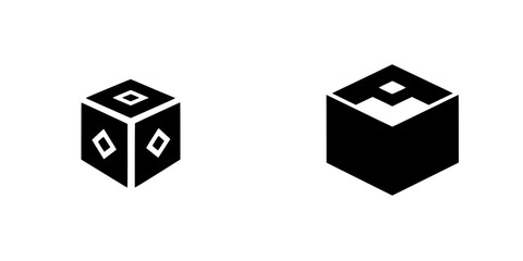 Wall Mural - Icons representing gaming elements with a minimalist black design displayed on a clear background