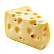 © Landra - Triangle slice of yellow cheese with holes
