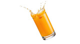 Isolated Glass of Orange Juice with Splash