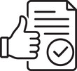 © Fazle - Thumbs Up and Approved Document Icon approval agreement