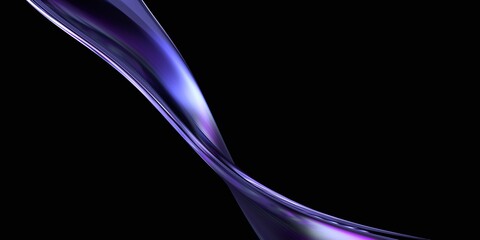 Wall Mural - abstract wavy shape, futuristic background design, 3d render