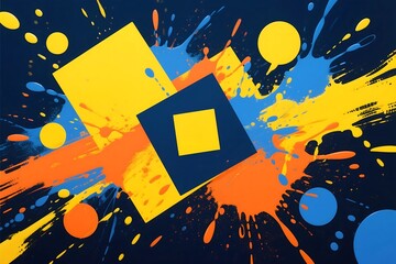 Wall Mural - abstract grunge background with stars